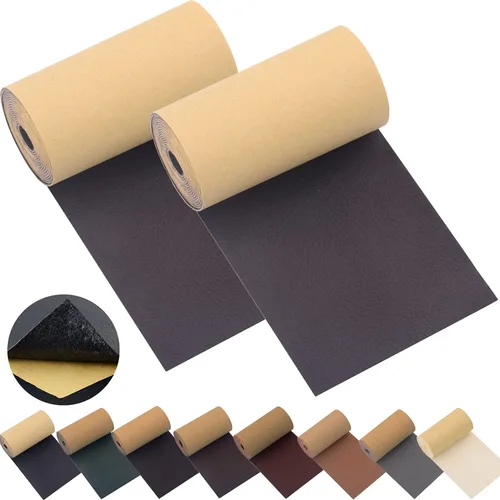 Cinta autoadhesiva de reparación de cuero, paquete de 2 unidades, de 3 pulgadas x 55 pulgadas, autoadhesiva, para sofás, muebles, sillas de Beige