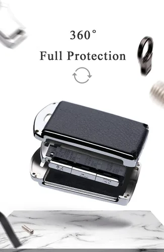 Miniatura 3 de Funda de piel de aleación de zinc para llavero de automóvil 2021 2022 para Volvo XC40 XC60 XC90 S90 V90, carcasa para llave de automóvil, accesorios