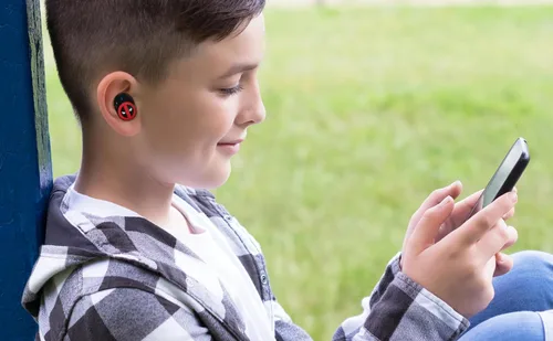 Miniatura 5 de eKids Deadpool - Auriculares inalámbricos con micrófono, auriculares Bluetooth con estuche de carga (Deadpool)