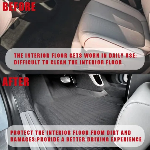 Miniatura 7 de BestEvMod Alfombrillas para Ioniq5 para todo tipo de clima, XPE, antialtas temperaturas, primera y segunda fila, compatibles con Hyundai Ioniq 5