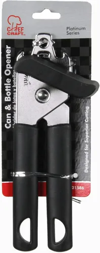 Miniatura 2 de Chef Craft Select - Abrelatas manual con mango de plástico, 7.5 pulgadas, acero inoxidable