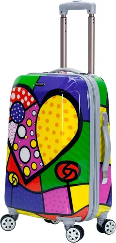 Miniatura 7 de Rockland Melbourne Hardside - Maleta con ruedas giratorias expandibles, corazón, 2 piezas (20"28"), Corazón, Maleta giratoria extensible Melbourne