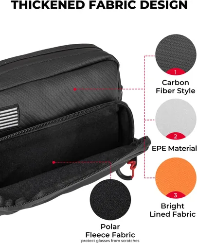 Miniatura 2 de KEMIMOTO Bolsa para manillar de motocicleta con cubierta impermeable, bolsa universal para bicicleta, bolsa de herramientas para manillar compatible