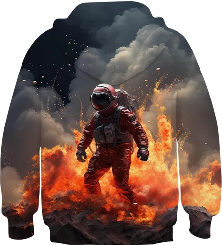 Miniatura 2 de Idgreatim 6-14T - Sudadera con capucha y bolsillos para niños y niñas