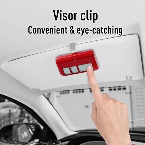 Miniatura 3 de Control remoto universal para abre-puerta de garaje con clip para visera, para abre-puertas LiftMaster/Chamberlain/Craftsman, adecuado para botones