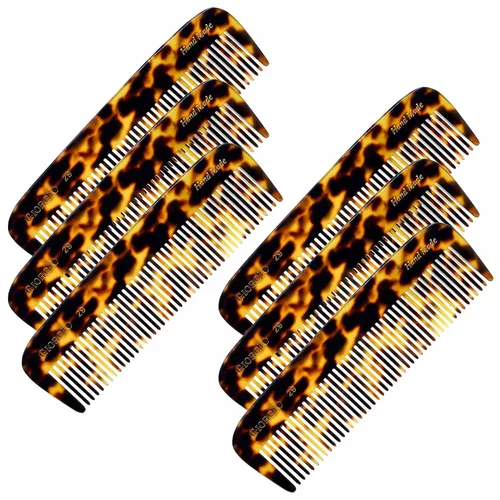 Miniatura 13 de Giorgio G29 - Peine de bolsillo de dientes finos Grahpite negro para hombres, peine alisador para el cuidado diario del cabello, bigote y barba