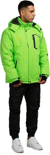 Miniatura 2 de CorBuyit Chaqueta de esquí con capucha para hombre, abrigo impermeable de nieve