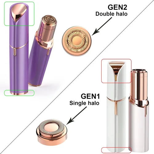 Miniatura 6 de LinMei Cabezales de repuesto para depilación facial para mujer, generación 2 para acabado táctil, herramienta de eliminación de vello facial Rose