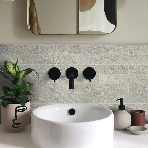 Miniatura 4 de STICKGOO 10 hojas de azulejos de metro para despegar y pegar, azulejos de pared para salpicaduras de cocina, azulejos de pared de PVC para Pizarra
