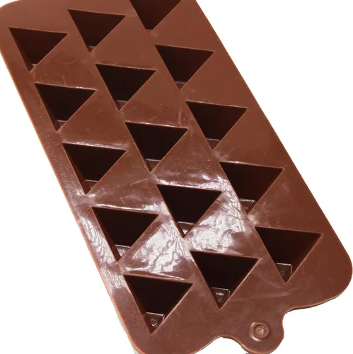Miniatura 4 de X-Haibei Mini molde de silicona piramidal – 15 cavidades para cubitos de hielo, trufas, chocolate, dulces, jabón, moldes de resina, bandeja flexible