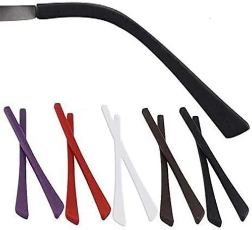 10 pares de puntas de silicona antideslizantes para las orejas, funda de tubo, puntas de repuesto suaves solo para lentes de sol de alambre plano