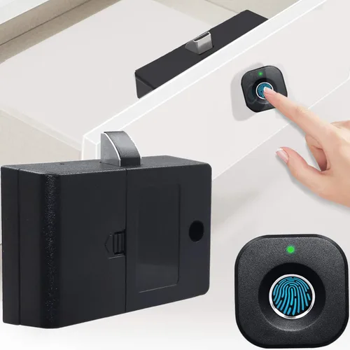 Miniatura 9 de Cerradura Bluetooth de huellas dactilares para gabinete, biométrica inteligente, oculta sin llave, cerradura eléctrica de seguridad para niños