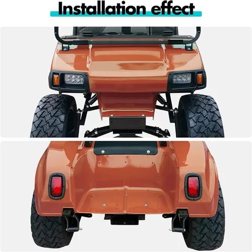 Miniatura 6 de 10L0L Kit de faros delanteros y traseros para carrito de golf para Club Car DS 1993 Up Gas & Electric, kit de luz legal de calle con arnés