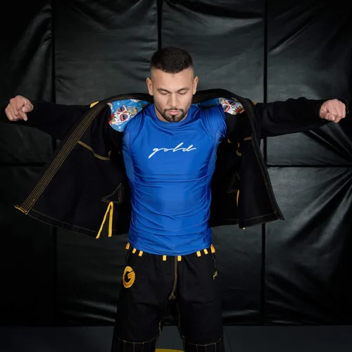 Miniatura 7 de Gold BJJ Foundation Rash Guard - Rashguard de Jiu Jitsu sin Gi y Gi