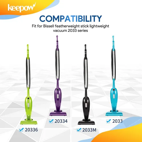 Miniatura 2 de KEEPOW Filtros de repuesto de peso pluma compatibles con Bissell Featherweight Stick Aspiradora ligera sin bolsa 2033, 20331, 20333, 20336, 20339