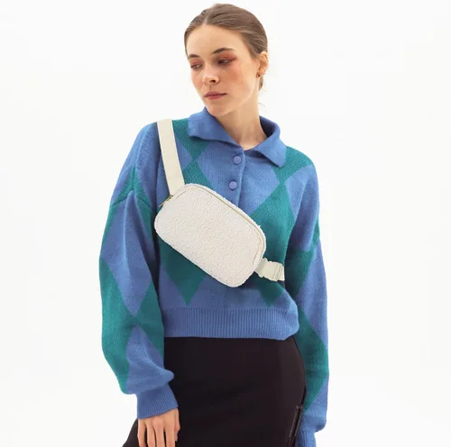 Miniatura 78 de Riñonera cruzada para mujeres y hombres, bolsa para cinturón para senderismo con correa ajustable, riñonera para correr, entrenamiento, deportes