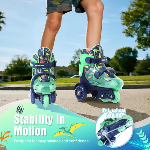 Miniatura 3 de Patines de Ruedas para Niños Principiantes - ZOOBLISS Patines de Ruedas para Niños Pequeños para Niños y Niñas de 3 a 7 Años con Ruedas que se Azul