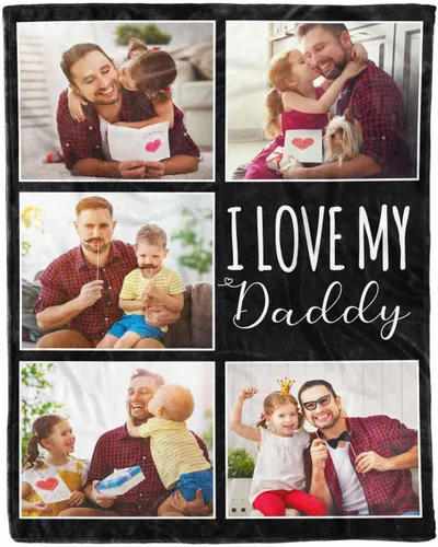 Miniatura 13 de D-Story Mantas para papá, manta de regalo personalizada de hija, manta para el Día del Padre, regalos para papá de parte de la hija, manta con fotos