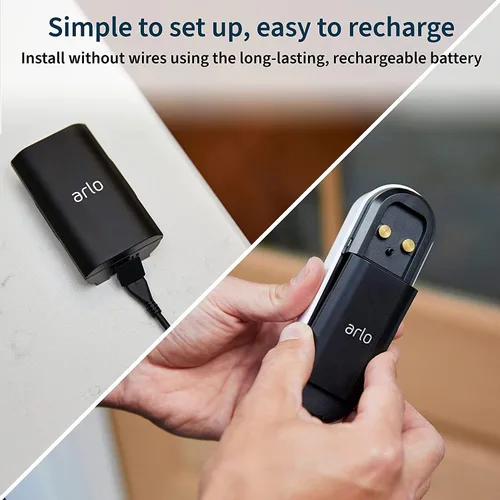 Miniatura 2 de Arlo Essential - Timbre de video sin cables - Video HD, visión de 180°, visión nocturna, audio bidireccional, directo a Wi-Fi, sin necesidad
