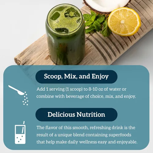 Miniatura 6 de Suplemento para comidas Green Juice (9,5 oz) 30 días de suministro, por Organifi Polvo ecológico vegano por Organifi, 1