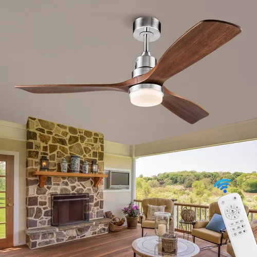 Miniatura 20 de Ventiladores de techo negros de 42 pulgadas con luces y control remoto, luz LED regulable, motor de CC silencioso reversible, función de memoria