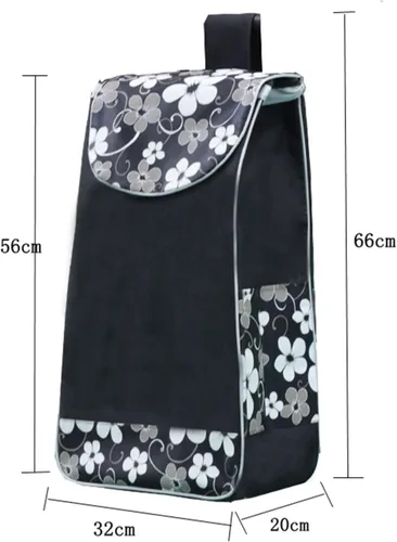 Miniatura 2 de THEGA Bolsa de repuesto plegable para carrito de compras de 35 litros, bolsa de almacenamiento impermeable de tela Oxford, bolsa de repuesto