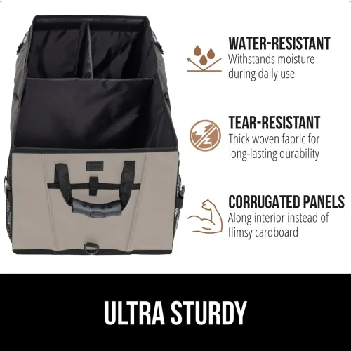 Miniatura 6 de GORILLA GRIP Organizador de maletero para SUV y automóviles, organizador de almacenamiento plegable de gran capacidad, accesorios de coche