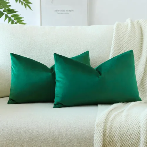 Miniatura 12 de OTOSTAR Fundas de almohada decorativas de terciopelo suave, funda de cojín cuadrada sólida, fundas de almohada para decoración del hogar, fundas