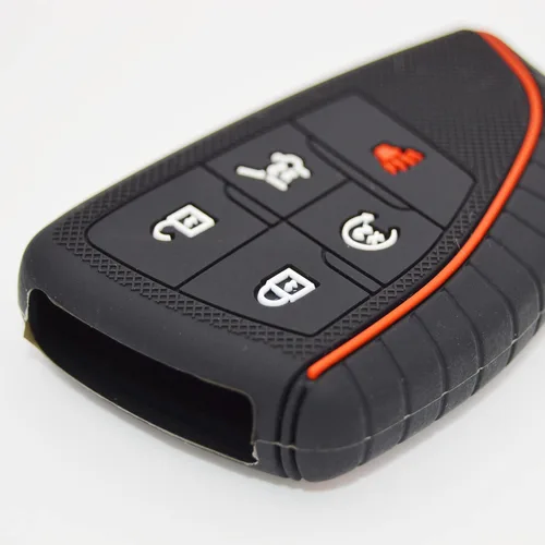 Miniatura 6 de Funda protectora de silicona para llave remota de 5 botones para Chevrolet Suburban Tahoe Traverse Colorado Equinox RS y GMC Acadia AT4 Sierra 1500