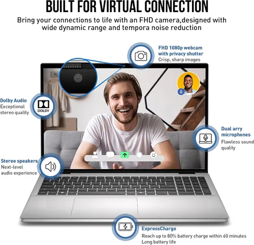 Miniatura 8 de Dell Computadora portátil con pantalla táctil de 16 pulgadas, FHD+ de 16 pulgadas, PC portátil de negocios con pantalla táctil, Intel Core 7