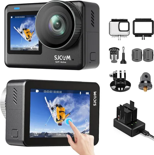 SJCAM SJ11 Cámara de acción subacuática 4K, 5G WiFi, 154 ° FOV con HDR activo, snorkel de 30M, cámara deportiva de estabilización de 6 ejes,