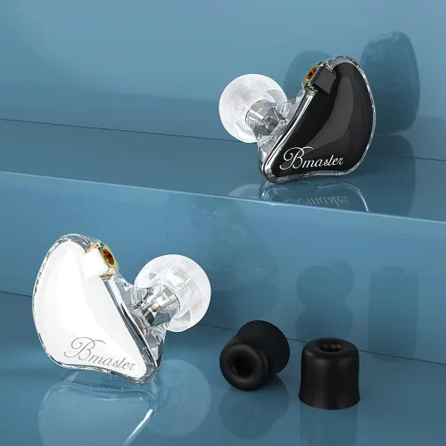 Miniatura 5 de BASN Monitores intrauditivos, Bmaster Triple Driver HiFi estéreo con aislamiento de ruido y graves mejorados para músicos, grabación de audio