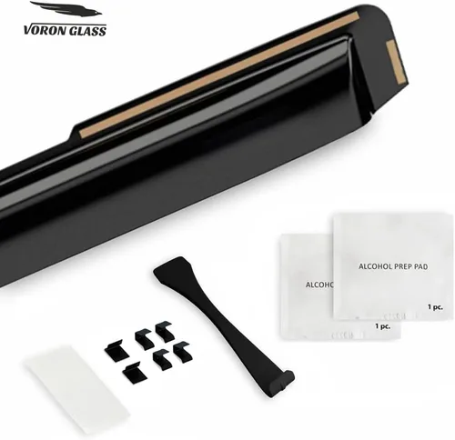 Miniatura 7 de Voron Glass Protectores de lluvia extra duraderos en canal para camiones Ford F150 2015-2020 SuperCrew (apto para Ford F250-F550 17-22), deflectores