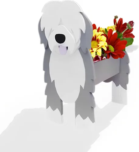Miniatura 63 de Macetero de flores para perros, regalos para mujeres, bonitas macetas de PVC para perros, macetas para interiores y exteriores, maceta de jardín