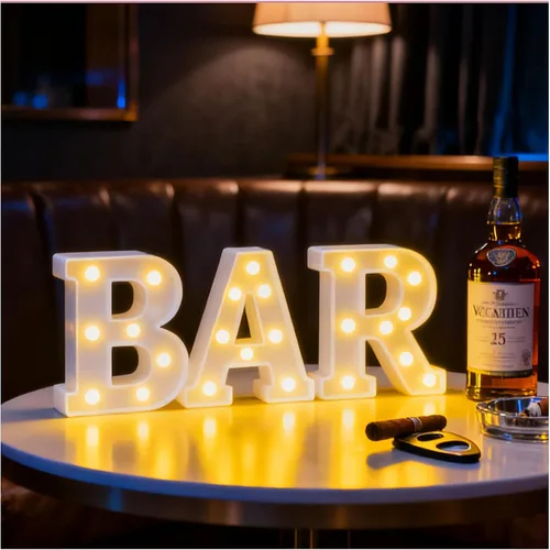 Miniatura 7 de Letrero de barra de neón, luces de marquesina iluminadas colgables, USB / pilas LED para pub, bar casero, cafeterías y tiendas de té, campamento