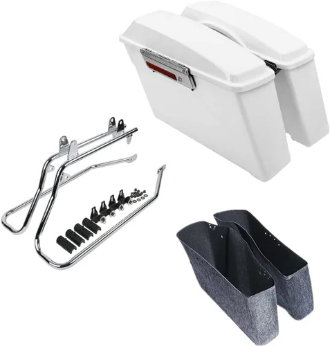 Miniatura 52 de Kit de soporte de conversión para alforjas extendidas de 4" TCMT, compatible con Harley Heritage Softail Fatboy FLSTF Breakout 1984-2017, negro