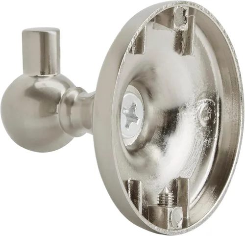 Miniatura 3 de Amerock Gancho para bata de níquel cepillado montado en la pared, soporte para toallas, gancho de una sola punta, gancho para toallas, accesorios