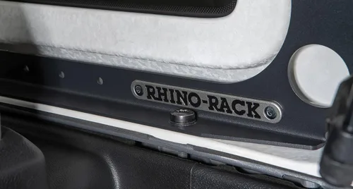 Miniatura 6 de Rhino-Rack Jeep Wrangler JL Unlimited 4 puertas duro interno estructural portaequipajes/sistema de montaje de 3 bases de columna vertebral desnuda