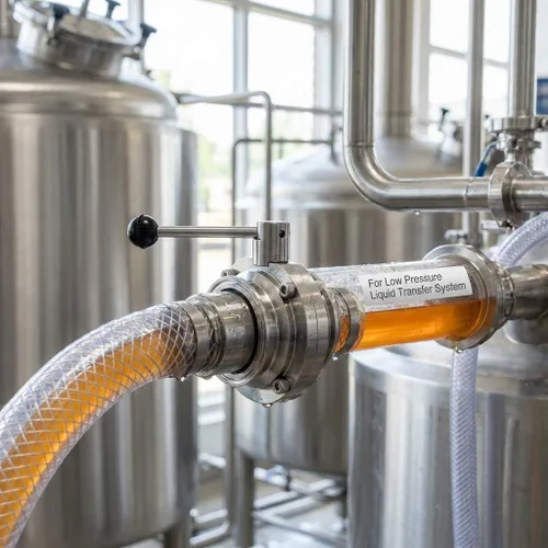 Miniatura 3 de QWORK Válvula de mariposa de acero inoxidable tubo de 3 pulgadas OD - Control de flujo preciso para elaboración de cerveza, transferencia