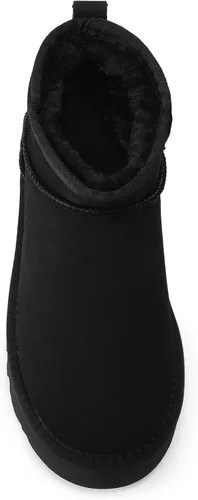 Miniatura 3 de DREAM PAIRS Botas de nieve para mujer, botas de invierno con plataforma y forro de piel sintética