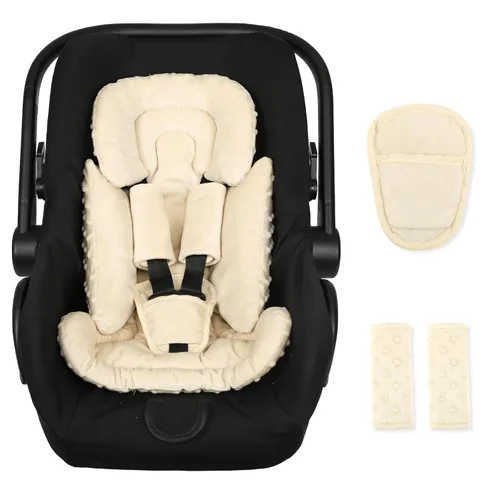 Miniatura 11 de Inserto de asiento de automóvil para niño y niña, inserto de asiento de automóvil para recién nacido 3 en 1 con almohadillas para correa, soporte