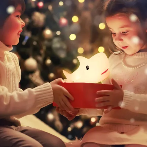 Miniatura 5 de ZKLiLi Luz nocturna de tiburón para niños, recargable y bonita lámpara suave para niños y niñas, regalos de Navidad, luces nocturnas para niños