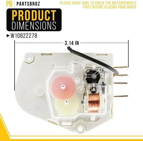 Miniatura 2 de W10822278 Temporizador de descongelación para refrigerador competible con Whirlpool AP5985208 PS11723171 congelador 106.71184101 ED22PEXHW02