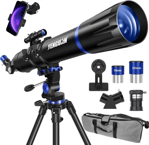 Telescopio, apertura de 90 mm 800 mm - Telescopio para adultos y niños, telescopios refractores profesionales para adultos de alta potencia,