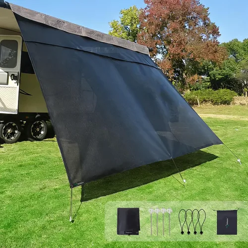 Miniatura 9 de Dulepax Parasol lateral para toldo de RV - 9'X7' - Pantalla lateral de segunda generación para toldo de RV mejora significativamente la sombra