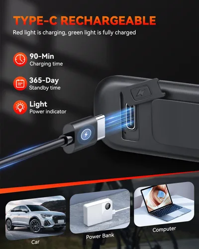 Miniatura 4 de ELECPOW Alarmas personales de 130 dB, llavero y clip de alarma portátil para mujeres, autodefensa, correr y viajar, alarma de violación para mujeres