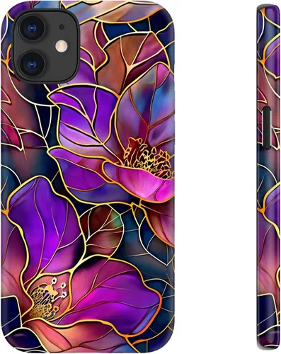 Miniatura 141 de LUHOURI Funda para iPhone 12 Mini, compatible con carga inalámbrica, doble capa, interior de silicona suave + carcasa exterior dura, bonito diseño