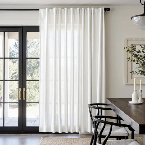 Miniatura 52 de JINCHAN Cortinas de lino de 108 pulgadas de largo, juego de 2 paneles, cortinas de ventana para sala de estar y dormitorio, cortinas