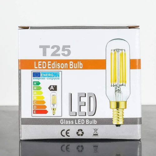 Miniatura 9 de Leools Bombilla LED E12 regulable de 6 W igual a 60 W, luz blanca suave 3000K T6 T25 E12 bombilla de candelabro de 60 vatios para candelabros