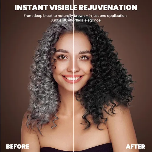 Miniatura 2 de Champú instantáneo de tinte para cabello negro para mujeres y hombres, champú de color para cabello gris, cobertura de canas, tinte natural